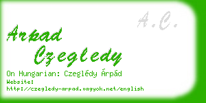 arpad czegledy business card